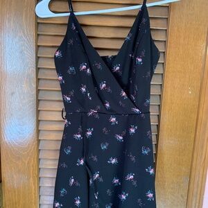 Black Windsor dress with flowers